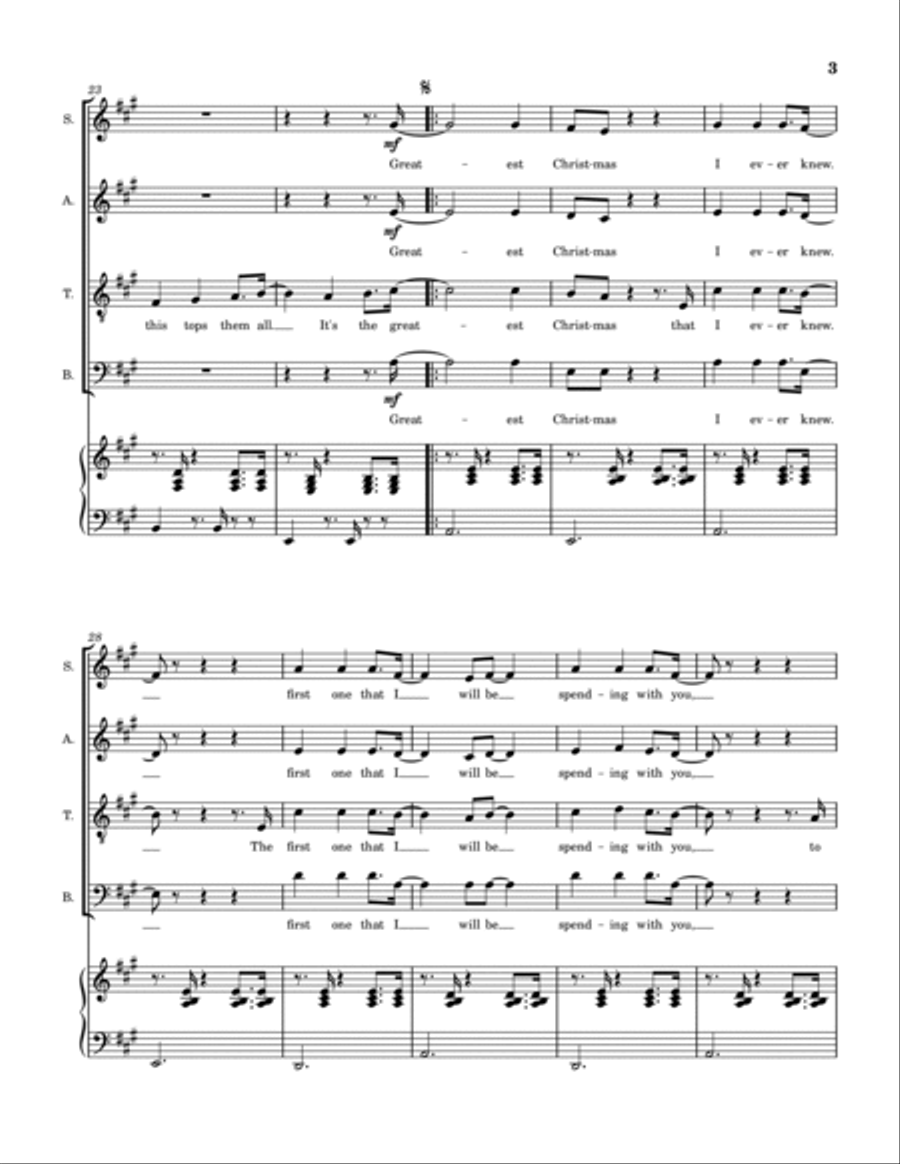 The Greatest Christmas 4-Part scores gallery preview page 4