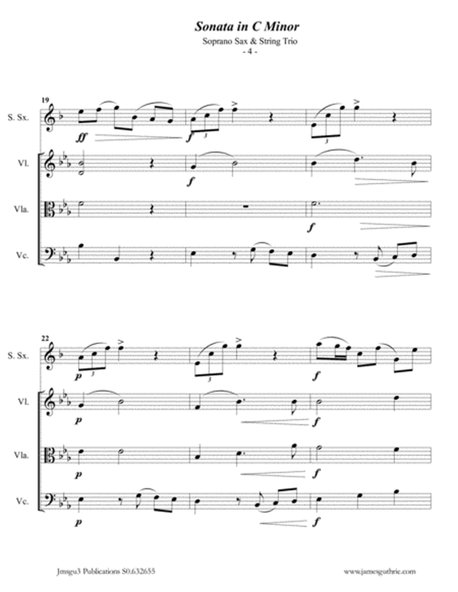Telemann: Sonata in C Minor for Soprano Sax & String Trio image number null