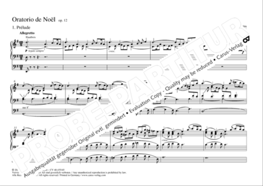 Oratorio de Noel (Weihnachtsoratorium) 4-Part scores gallery preview page 2