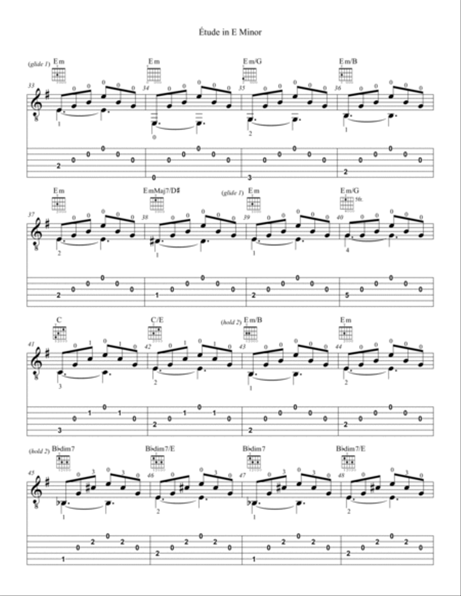 Etude in E Minor by Dionisio Aguado y García Etude in E Minor by Dionisio Aguado y García Acoustic Guitar scores gallery preview page 3