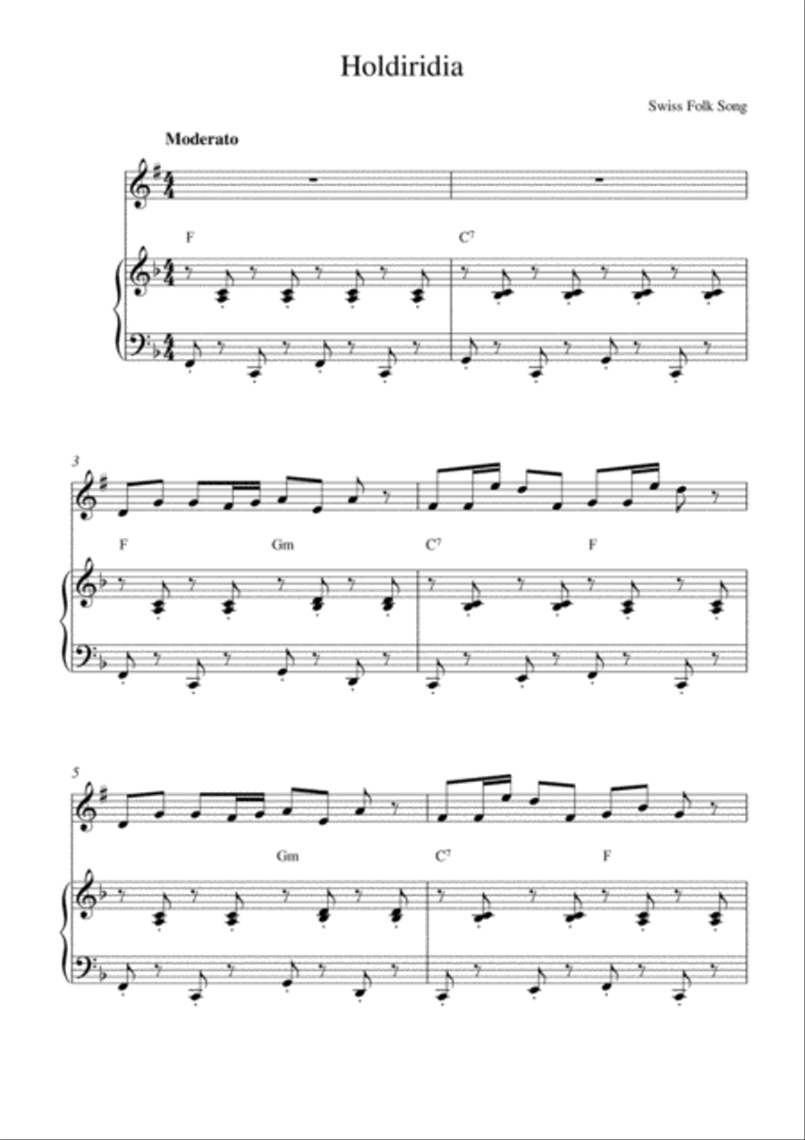 Holdiridia Clarinet Solo scores gallery preview page 1