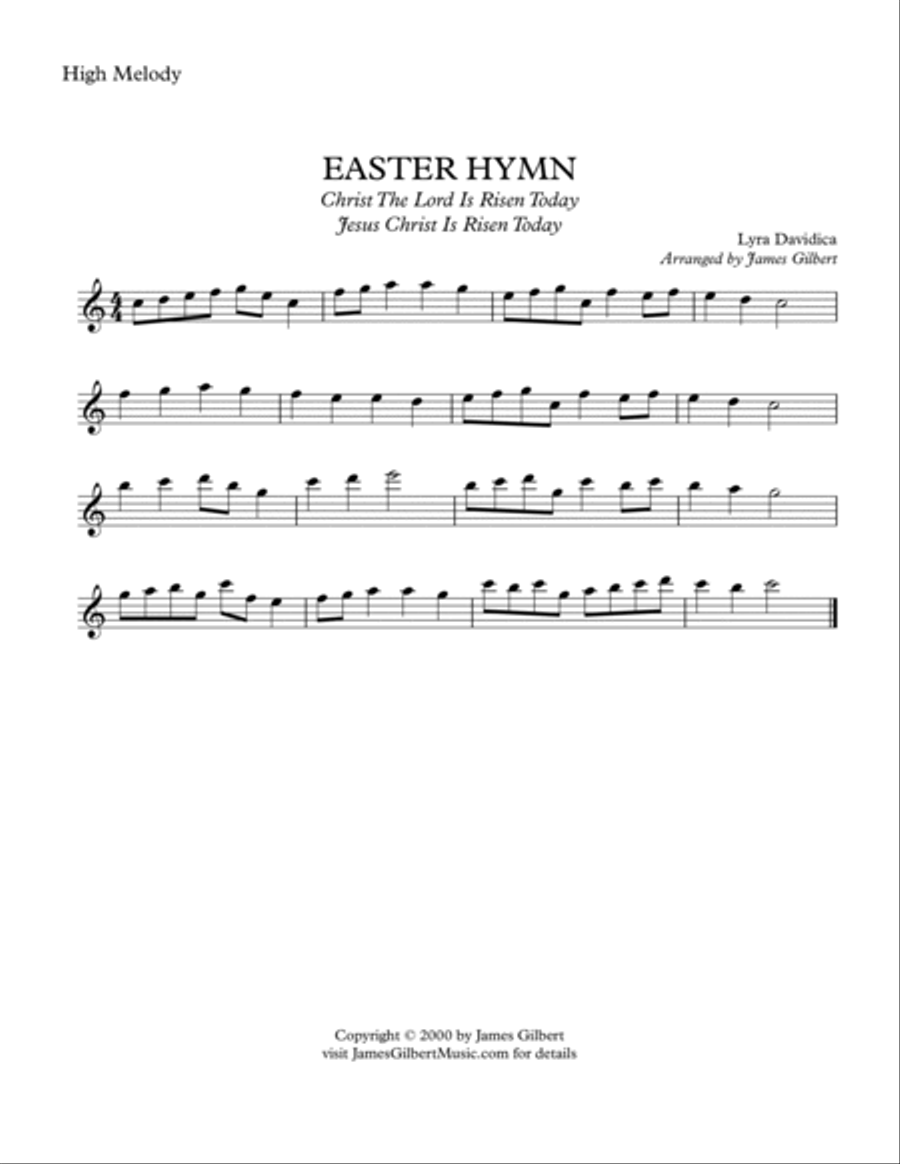 EASTER HYMN (Christ The Lord Is Risen Today or Jesus Christ is Risen Today) EASTER HYMN (Christ The Lord Is Risen Today or Jesus Christ is Risen Today) Small Ensemble scores gallery preview page 4