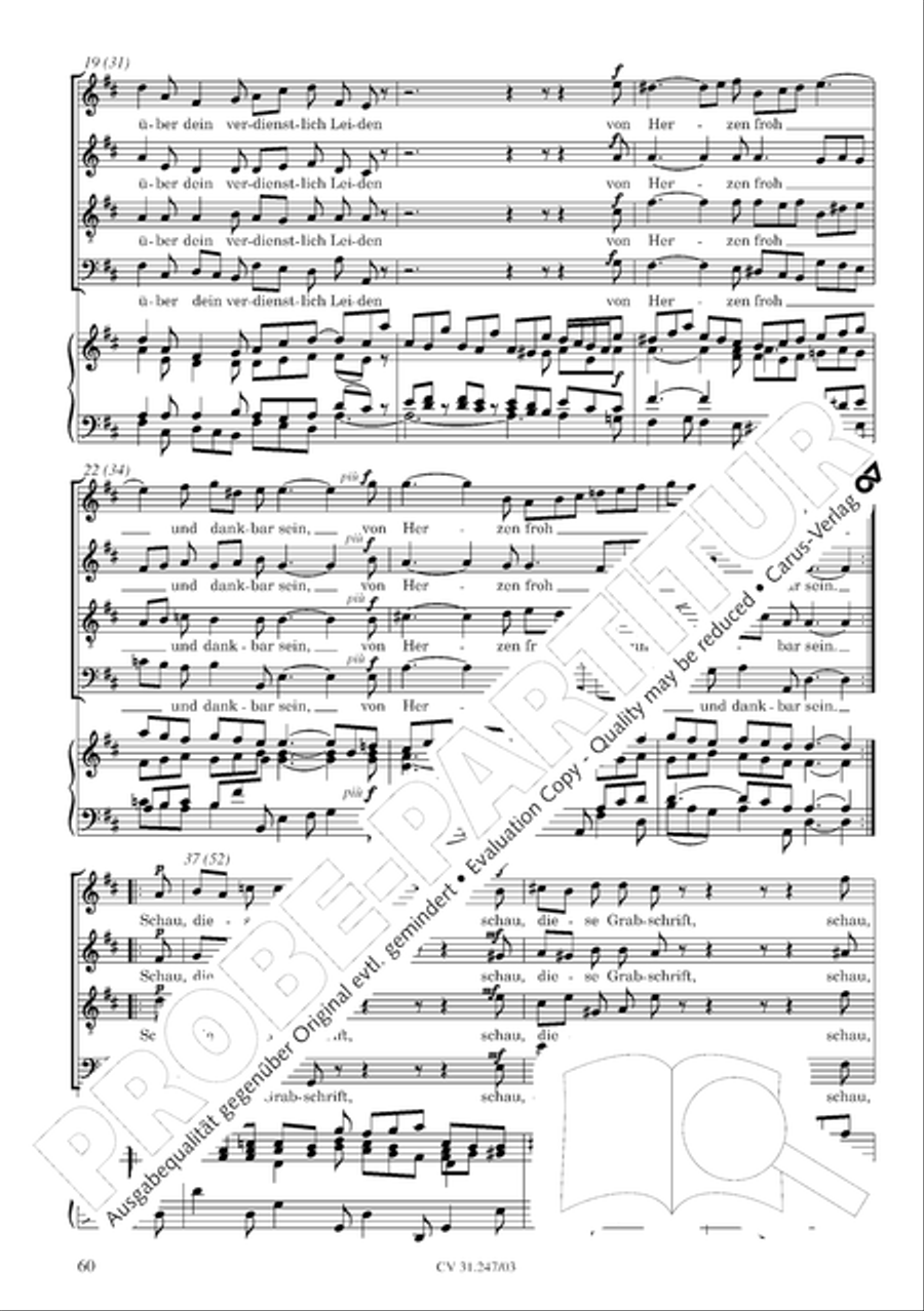St. Mark Passion (Markus-Passion) 4-Part scores gallery preview page 61