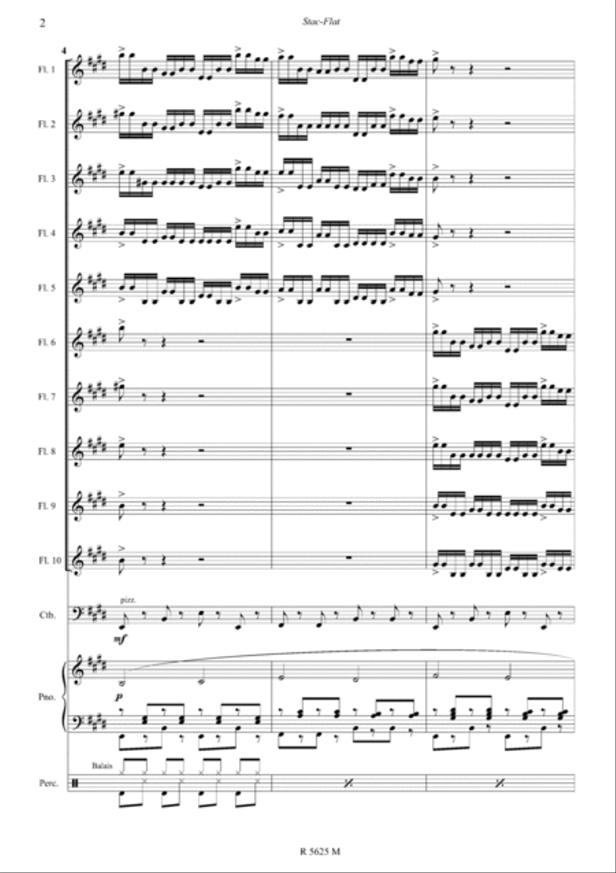 Stac-flat, pour ensemble de flûtes Flute scores gallery preview page 3