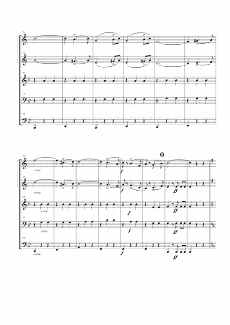 Wiener Blut for Brass Quintet Brass Quintet scores gallery preview page 6