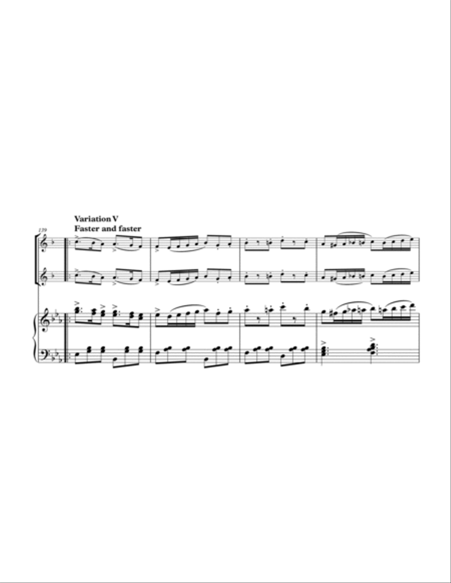 The Carnival of Venice for Cornet and Trumpet Duo with Piano accompaniment Brass Duet scores gallery preview page 9