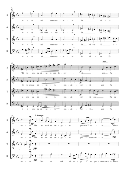 Sanctissima Maria-Baciatemi - Sacred Madrigal for Choir SATB a cappella image number null