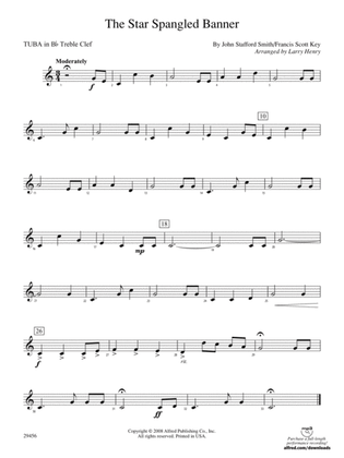 The Star-Spangled Banner: (wp) B-flat Tuba T.C.