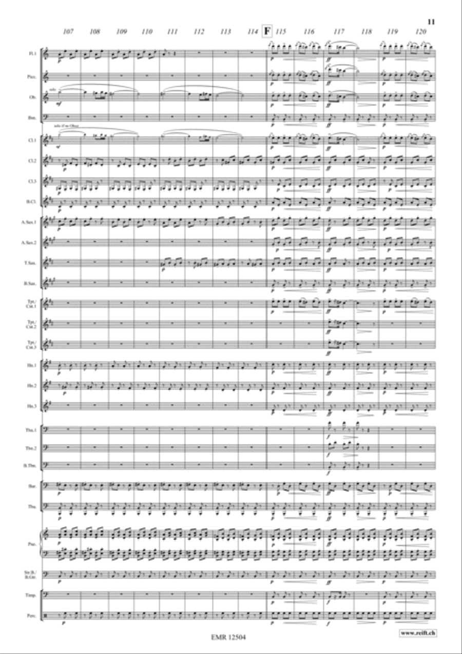 Ritual Fire Dance Concert Band scores gallery preview page 11