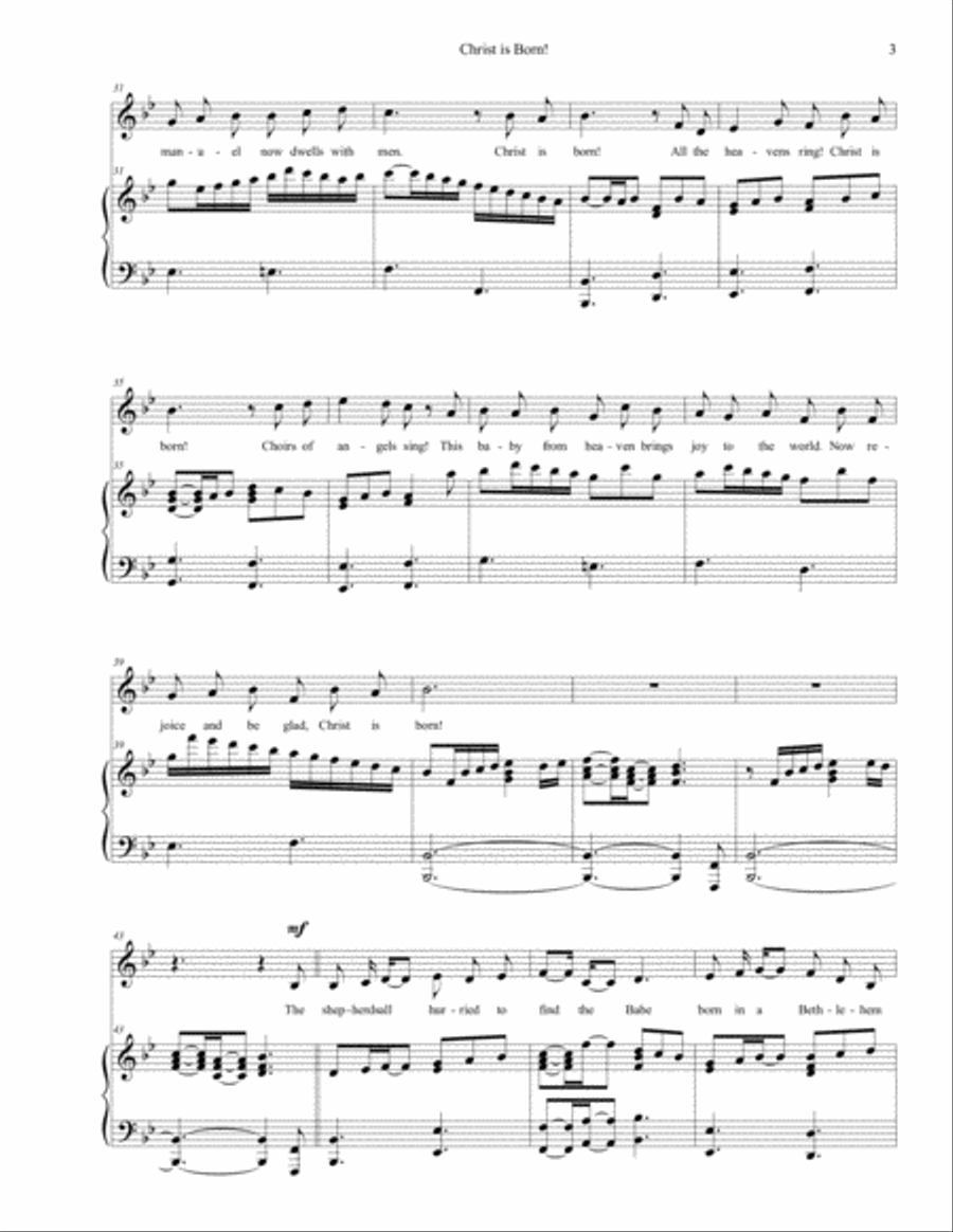 Christ is Born! Christ is Born! High Voice scores gallery preview page 5