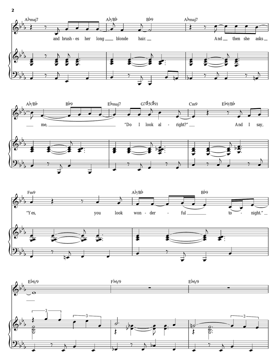 Wonderful Tonight Wonderful Tonight Piano, Vocal scores gallery preview page 2