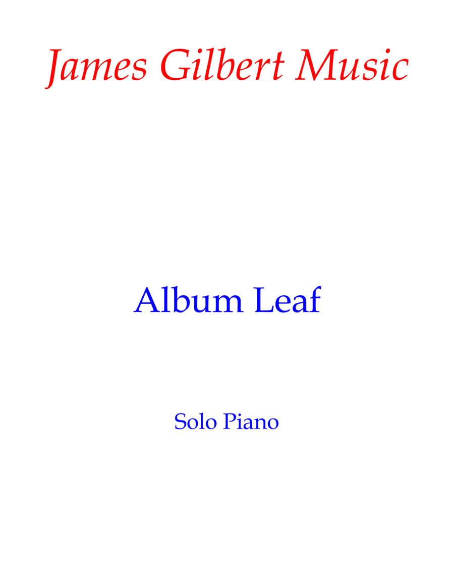 Album Leaf Album Leaf Piano Method scores gallery preview page 1