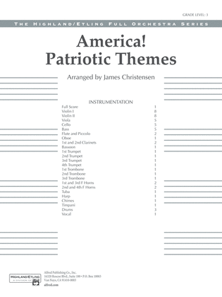 America! Patriotic Themes (as played at Disney World): Score