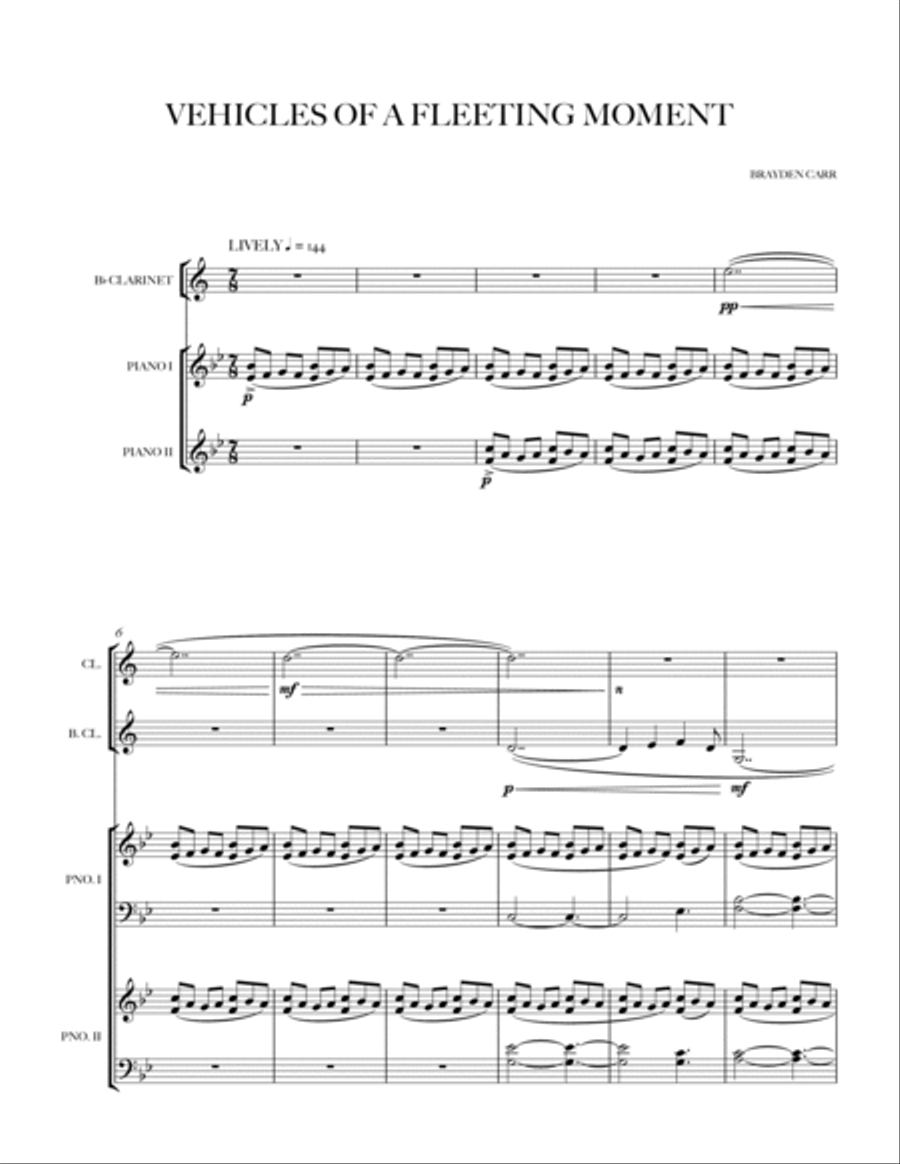 Vehicles of a Fleeting Moment Small Ensemble scores gallery preview page 2