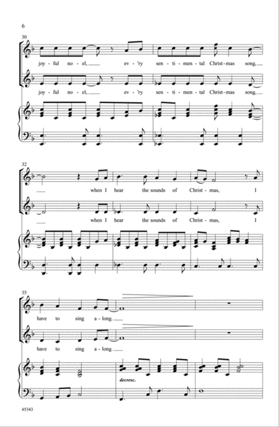 When I Hear the Sounds of Christmas Choir scores gallery preview page 5