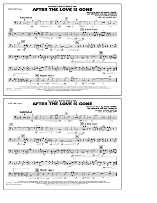 After the Love Has Gone (arr. Paul Murtha) - Electric Bass