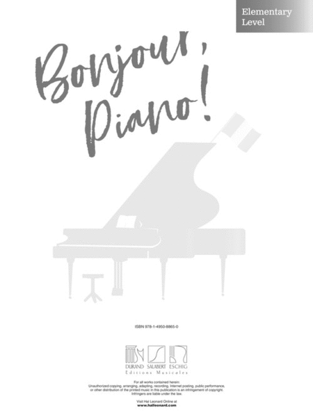 Bonjour, Piano! - Elementary Level
