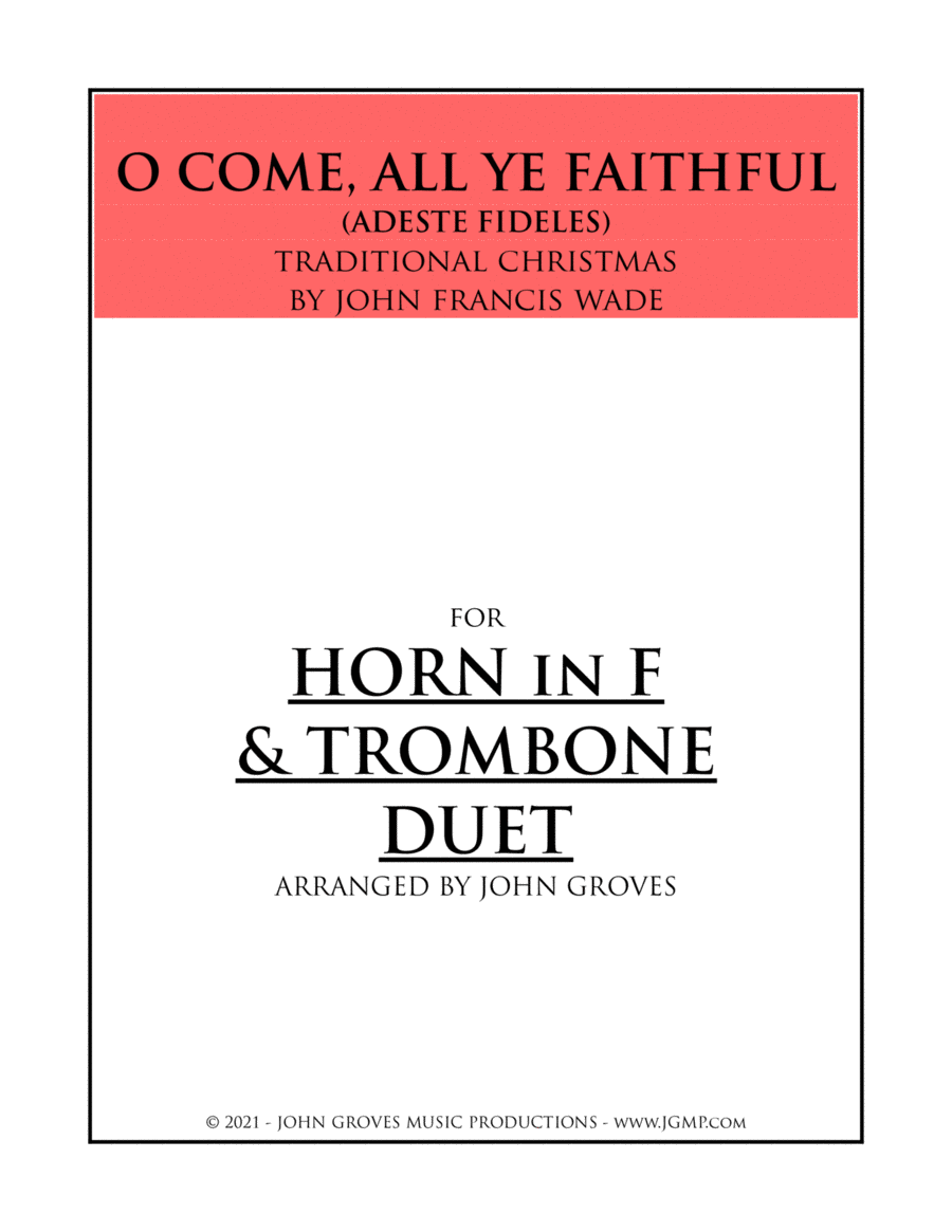 O Come, All Ye Faithful (Adeste Fideles) - French Horn & Trombone Duet image number null