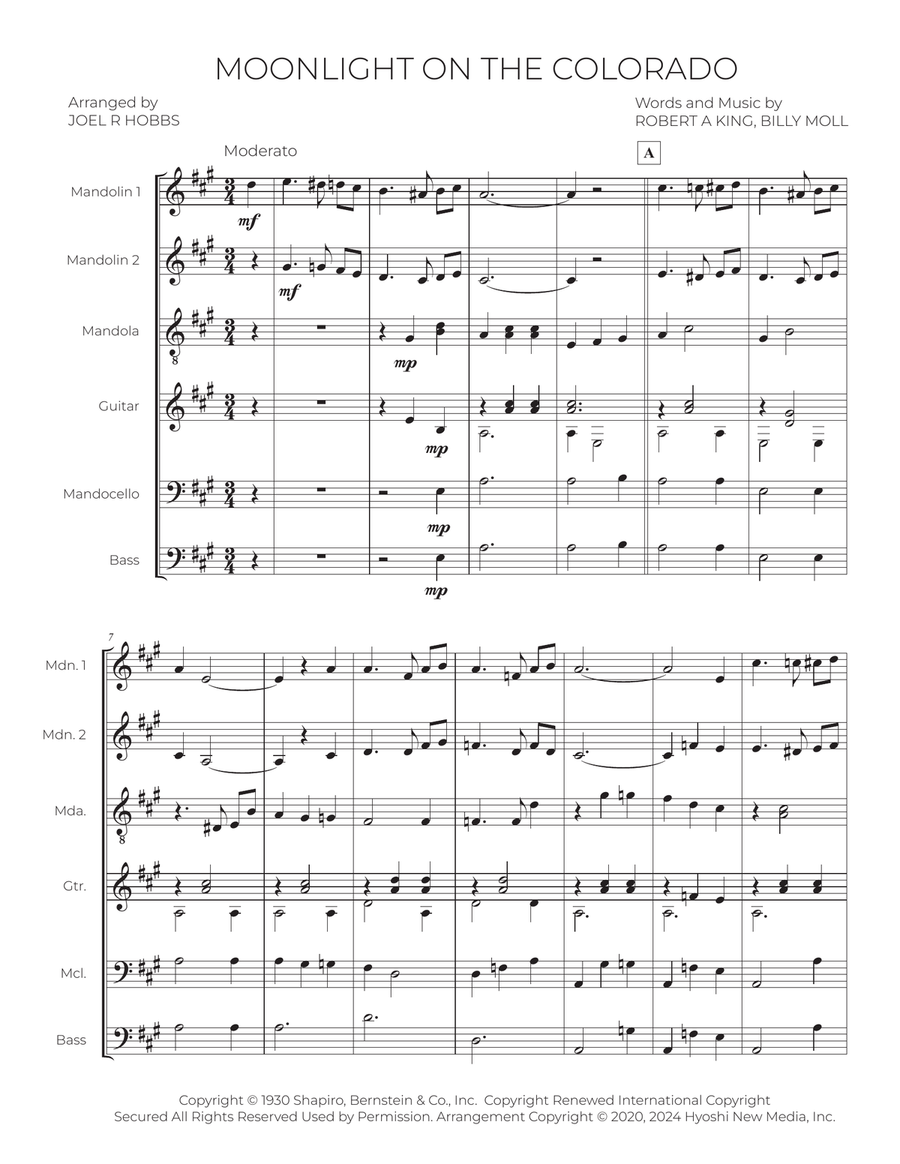 Moonlight On The Colorado Large Ensemble scores gallery preview page 2