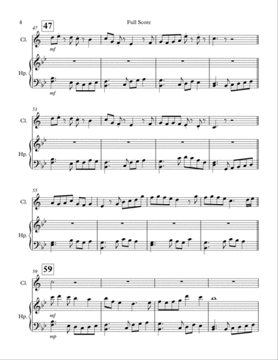 A Day on the Mountain - Part 5: The Cliff and the Birds Above Clarinet scores gallery preview page 5