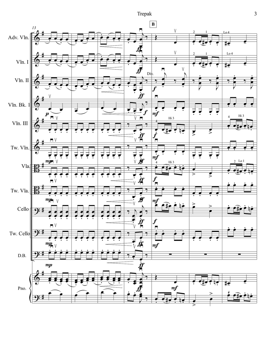 Trepak from the Nutcracker for Multi-Level String Orchestra String Orchestra scores gallery preview page 6