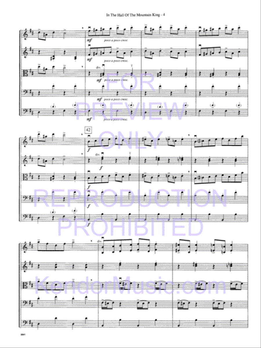 In The Hall Of The Mountain King String Orchestra scores gallery preview page 7