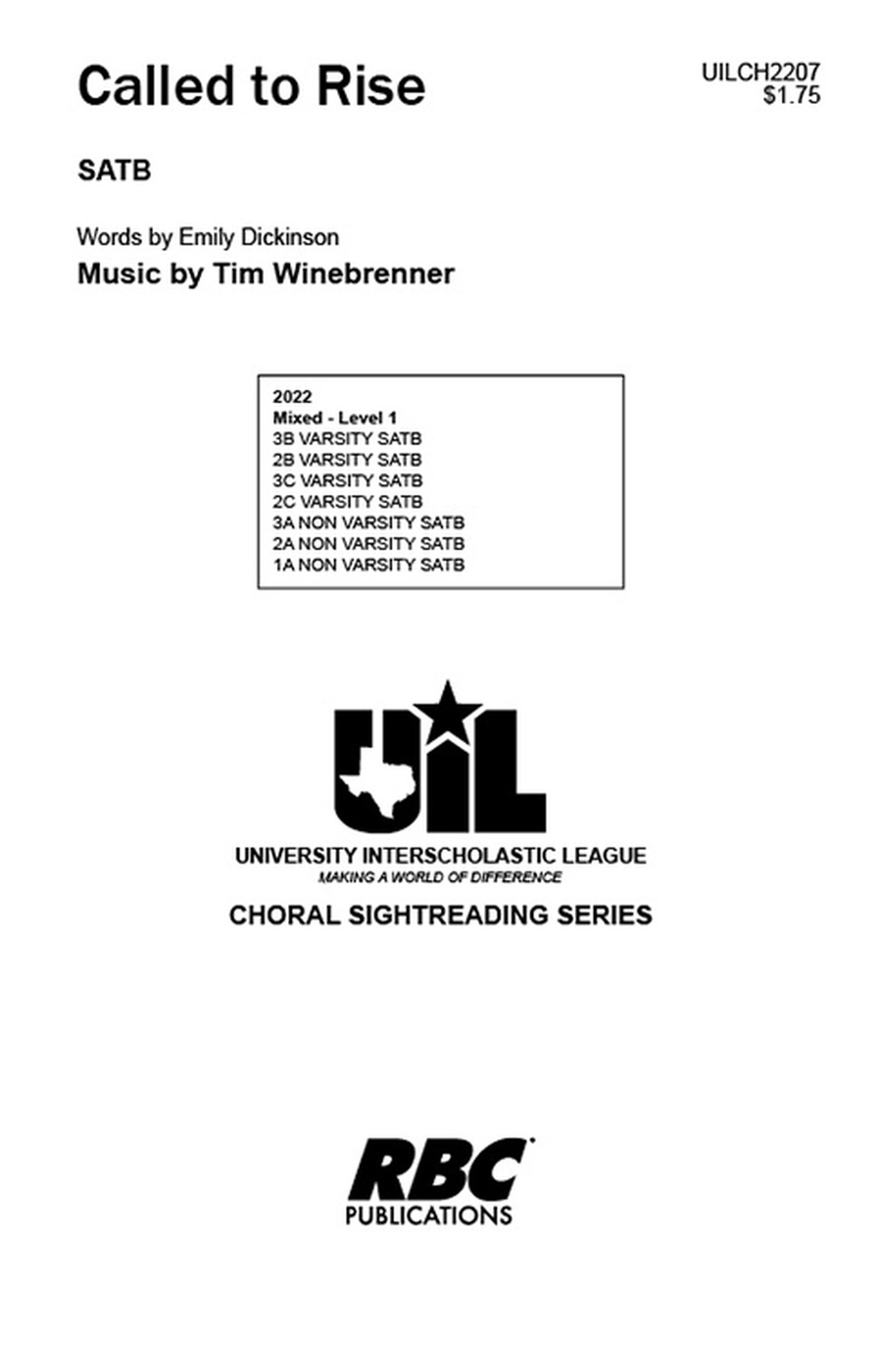 Called To Rise (SATB) Called To Rise (SATB) 4-Part scores gallery preview page 1