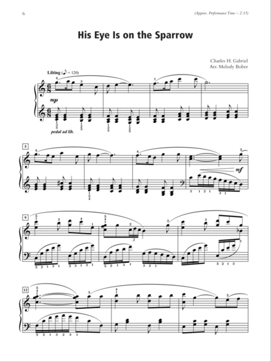 A Call to Peace: 10 Hymn Arrangements Based on the Theme of Peace Piano Solo scores gallery preview page 6