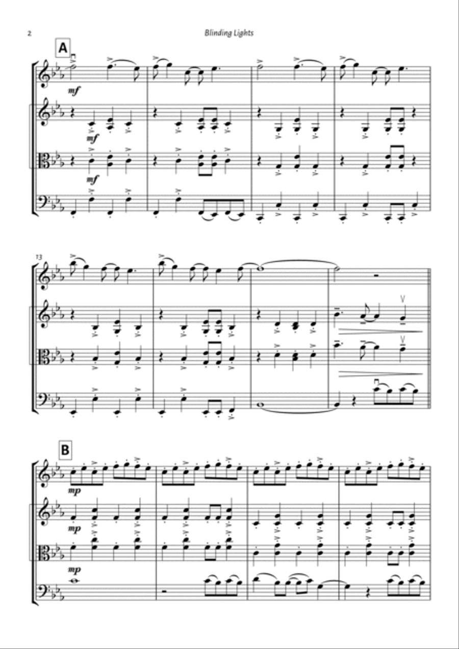 Blinding Lights String Trio scores gallery preview page 2
