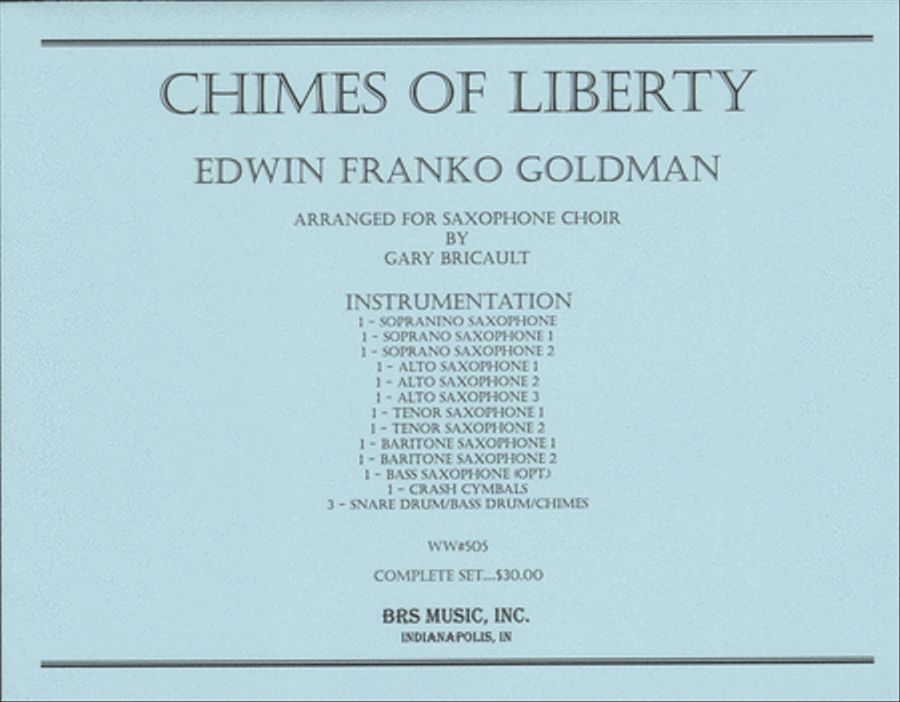Chimes of Liberty Saxophone scores gallery preview page 1