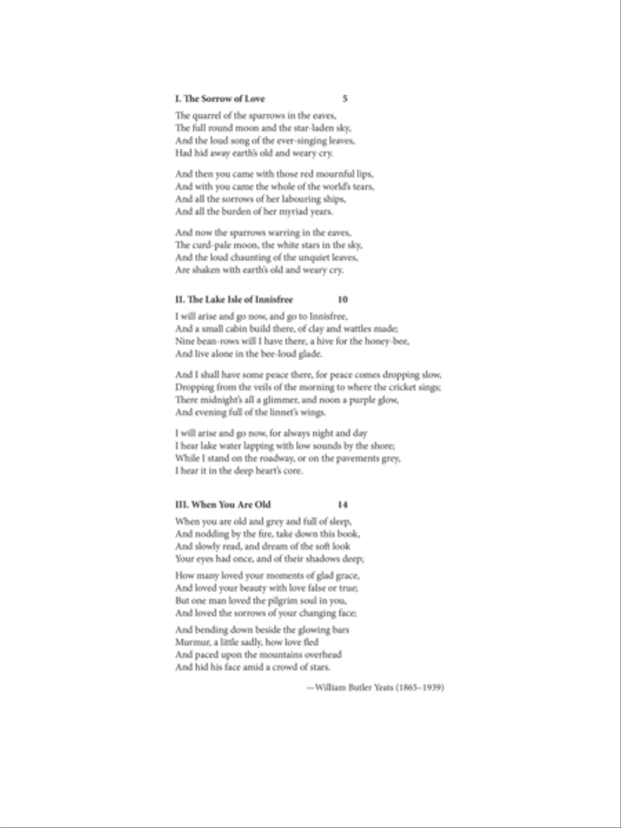 Yeats Songs Cello scores gallery preview page 2