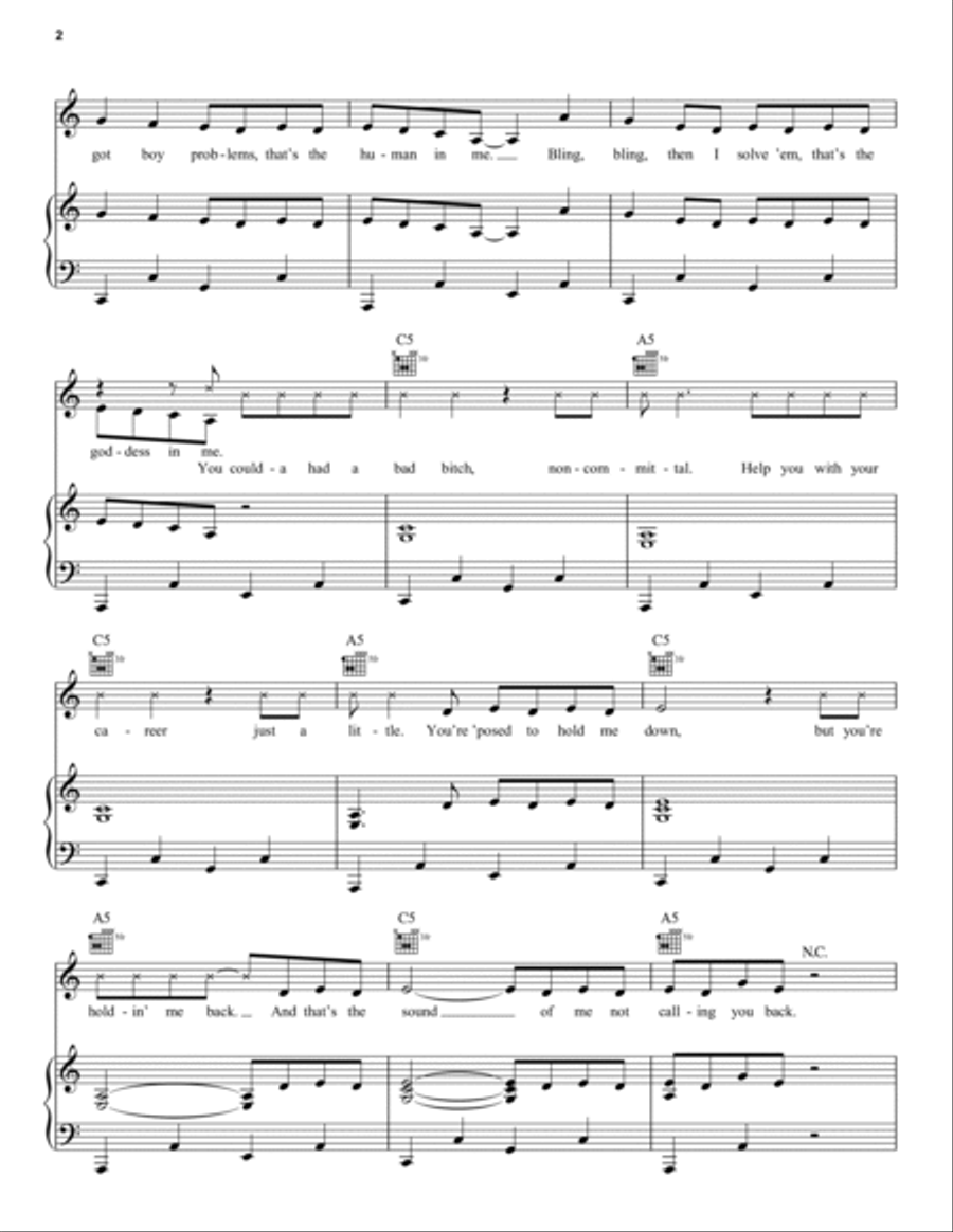Truth Hurts Truth Hurts Piano, Vocal, Guitar scores gallery preview page 2