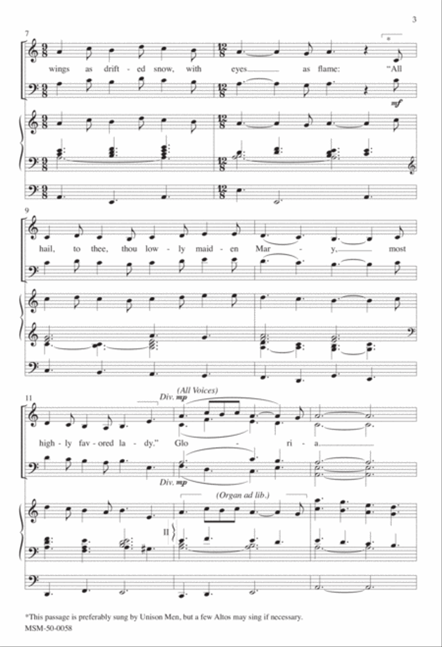 The Angel Gabriel from Heaven Came 4-Part scores gallery preview page 2