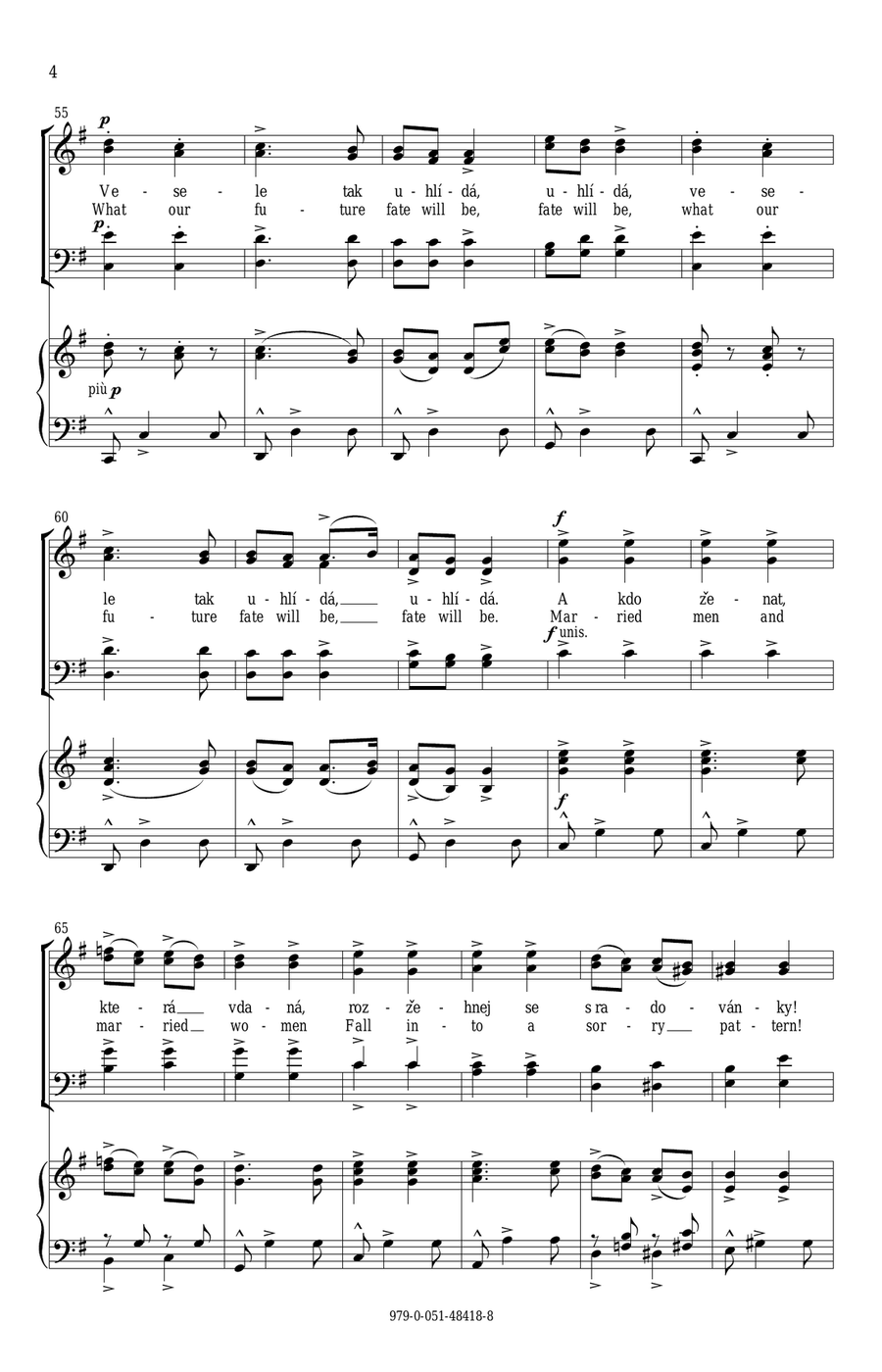 The Bartered Bride The Bartered Bride 4-Part scores gallery preview page 4
