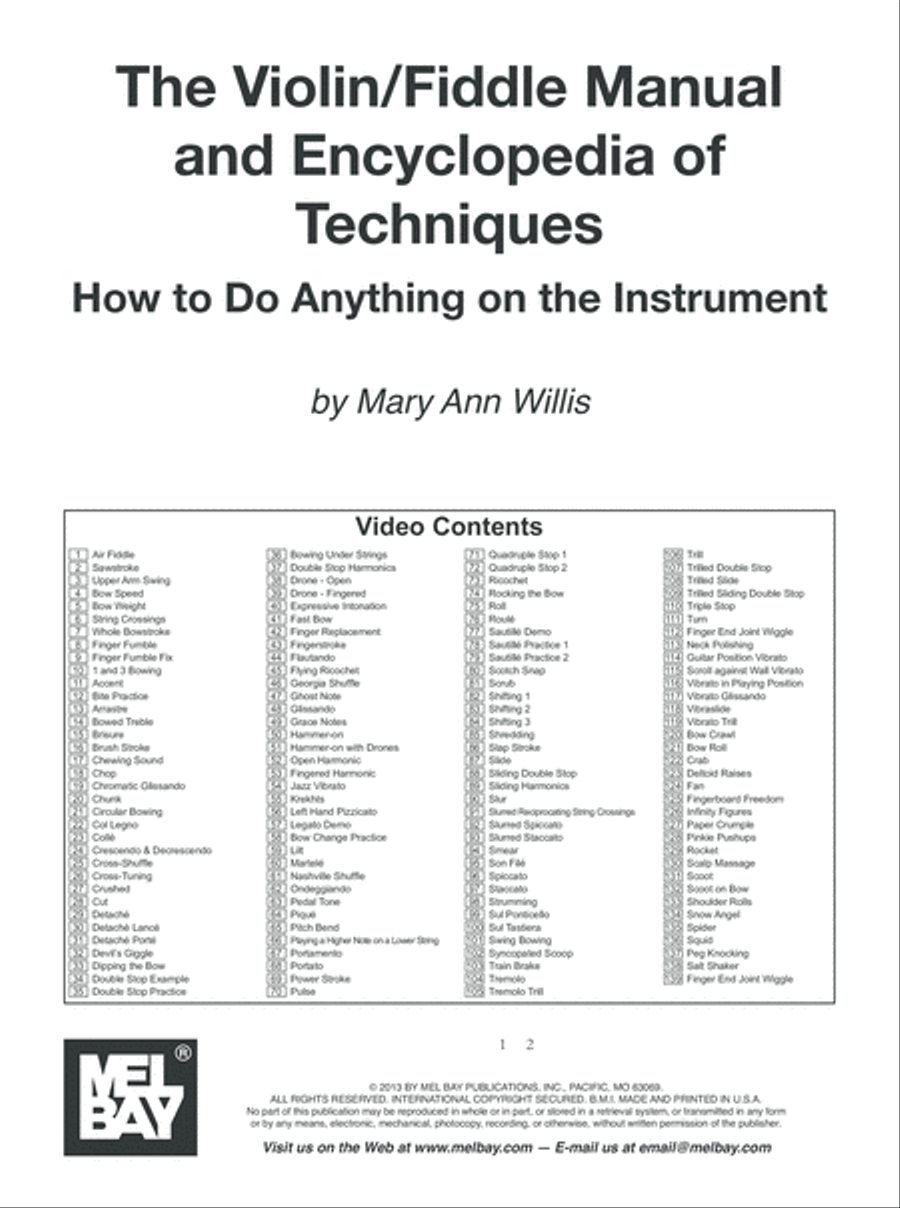 The Violin/Fiddle Manual and Encyclopedia of Techniques: Violin scores gallery preview page 9