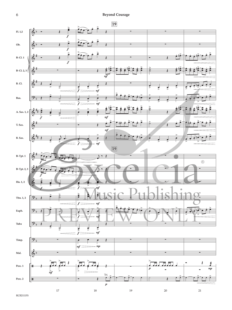 Beyond Courage Concert Band scores gallery preview page 7