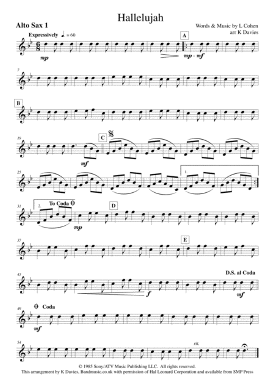 Hallelujah Small Ensemble scores gallery preview page 5