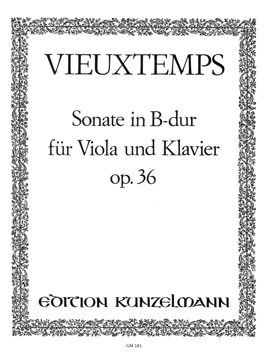 Henri Vieuxtemps: Viola Sonata in B flat Major