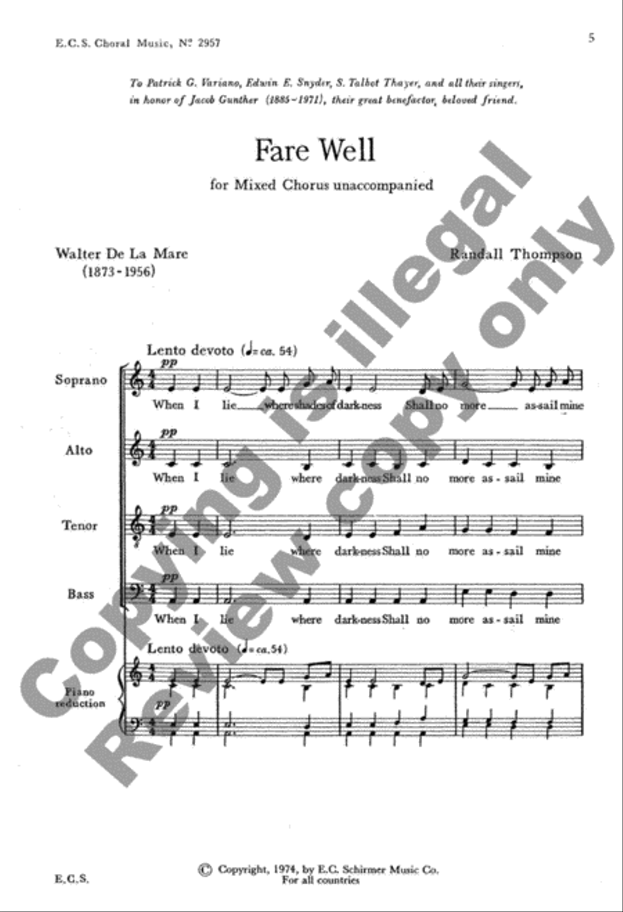 Fare Well 4-Part scores gallery preview page 16