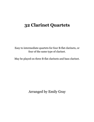 Book cover for 32 Clarinet Quartets