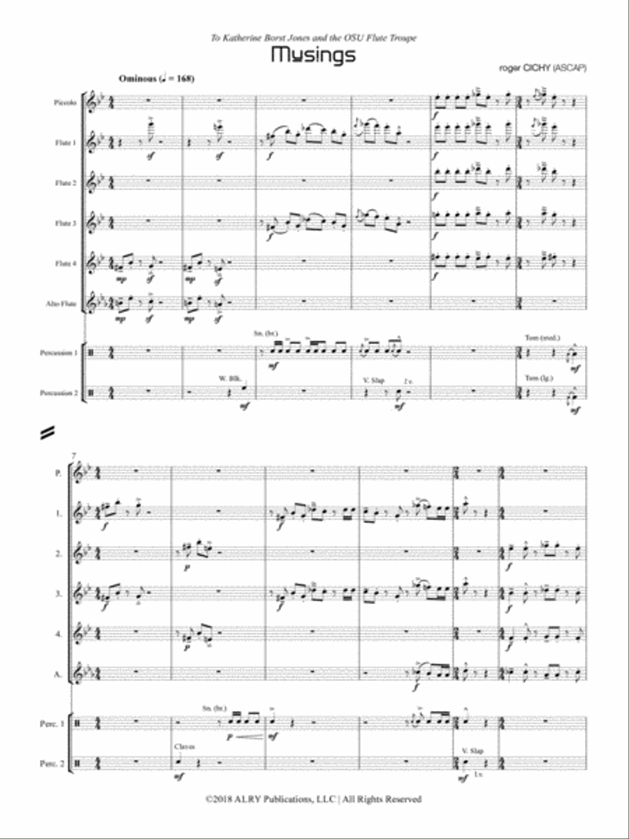 Musings for Flute Choir Musings for Flute Choir Flute Choir scores gallery preview page 2