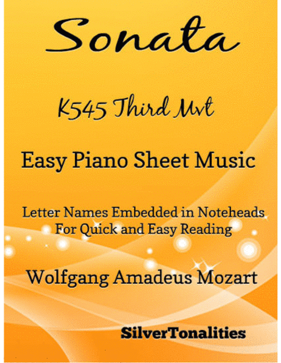 Sonata K545 Third Movement Easy Piano Sheet Music