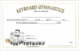 Keyboard Gymnastics Single Event Certificate (Set of 25)