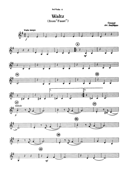 Highland/Etling String Quartet Series: Set 4: 3rd Violin (Viola [TC])