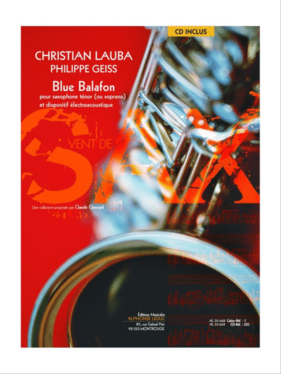 Blue Balafon (book/cd Al30669) Soprano Saxophone scores gallery preview page 1
