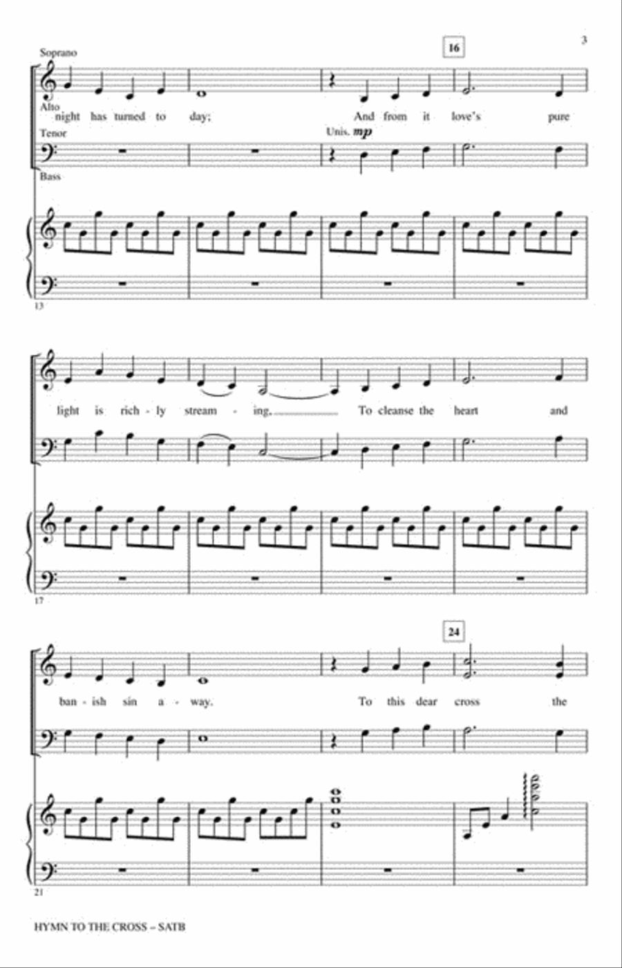 Hymn to the Cross Hymn to the Cross 4-Part scores gallery preview page 3