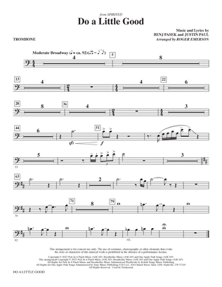 Do A Little Good (from Spirited) (arr. Roger Emerson) - Trombone