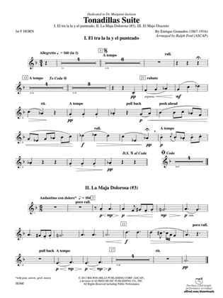 Tonadillas Suite: 1st F Horn