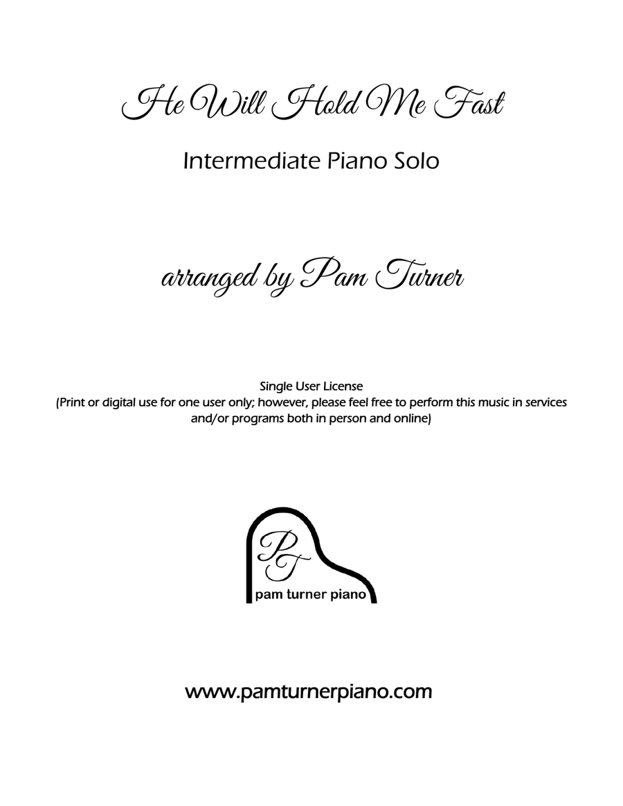 He Will Hold Me Fast Piano Solo scores gallery preview page 2
