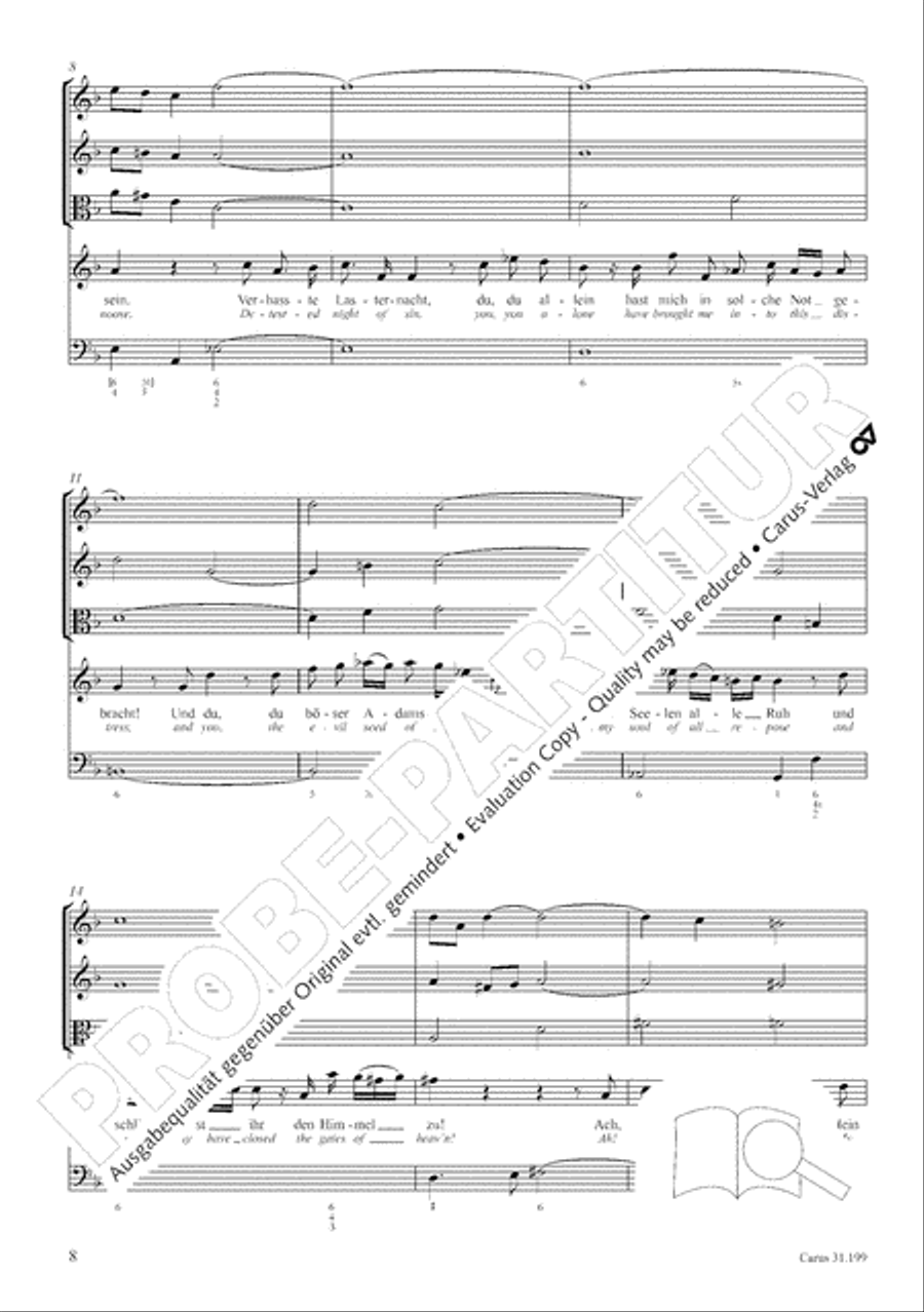 My heart is bathed in blood (Mein Herze schwimmt im Blut) Orchestra scores gallery preview page 9